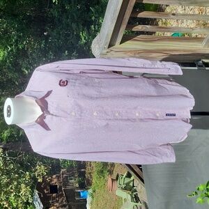 Men's plaid long sleeve, cotton, embroidered block C, Gamecock, sz XL